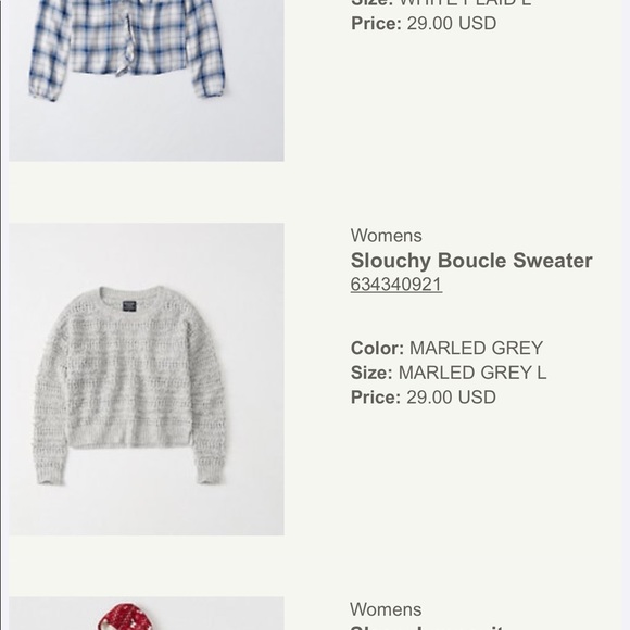 Abercrombie &Fitch marked grey sweater M - Picture 4 of 4